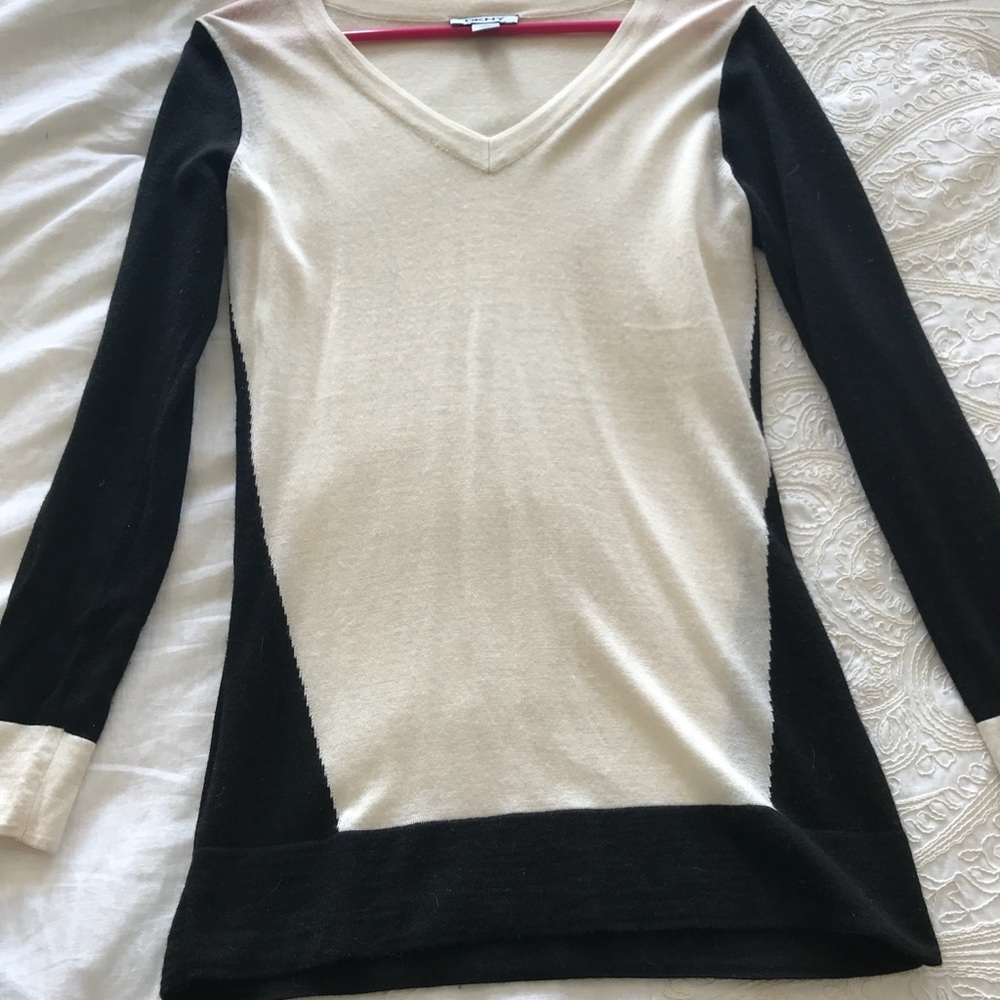 Black and white sweater